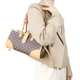 Royal Bagger Women's Shoulder Bag, Coated Canvas & Vegetable-Tanned Cowhide Leather, Retro Large Capacity Underarm Tote 5265