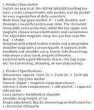 Royal Bagger Genuine Cow Leather Women's Shoulder Bag, Retro Underarm Tote Purse with Large Capacity, Top Handle Handbag 3265