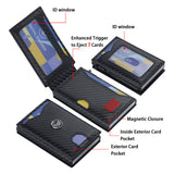 Royal Bagger Carbon Fiber Men's Wallet, Quick Card Access, RFID Blocking, 12 - Card Capacity with ID Window & Magnetic Closure 3246