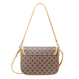 Royal Bagger Retro Crossbody Box Bag for Women, Signature Canvas & Leather, Elegant Compact Shoulder Purse 5245