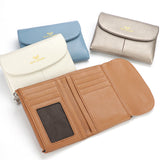 Royal Bagger RFID Blocking Women's Short Wallet Genuine Leather Multi-card Slots Card Holder Trifold Purse Magnetic Opening 2063