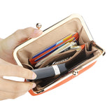 Royal Bagger RFID Blocking Coin Purse for Women, Fashion Kiss Lock Change Pouch, Genuine Leather Key & Card Holder 6120