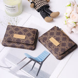 Royal Bagger Women's Coin Purse – Signature Coated Canvas & Vegetable-Tanned Cowhide Leather, RFID Blocking Small Wallet, Casual Zipper Pouch for Daily Use 4200