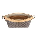 Royal Bagger Chain Shoulder Bag for Women, Signature Coated Canvas & Vegetable-Tanned Cowhide Leather Underarm Purse, Fashion Retro Handbag 5263