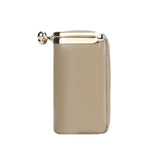 Royal Bagger Mini Chain Cosmetics Case for Women, Genuine Cow Leather Retro Kiss Lock Purse, Small Lipstick Makeup Bag with Mirror 3241