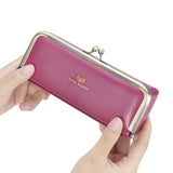 Royal Bagger Genuine Leather RFID Blocking Fashion Glasses Case, Pencil Bag with Kiss Lock, Organizer for Rings, Necklaces & Earrings for Women 3135