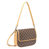 Royal Bagger Retro Crossbody Box Bag for Women, Signature Canvas & Leather, Elegant Compact Shoulder Purse 5245