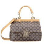 Royal Bagger Coated Canvas & Vegetable-Tanned Leather Shoulder & Crossbody Bag – Large Capacity Top Handle Purse 5248