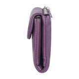 Royal Bagger RFID Blocking Women's Short Wallet Genuine Leather Multi-card Slots Card Holder Trifold Purse Magnetic Opening 2063