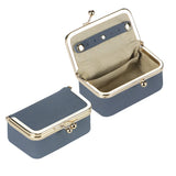 Royal Bagger Genuine Leather Jewelry Box, Mini Case for Rings, Necklaces & Earrings, Kiss Lock Coin Purse for Women 3203