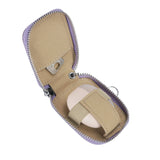 Royal Bagger Mini Earphone Bag Genuine Leather Zipper Key Wallet with Keychain, Portable Headphone Case for Men & Women 3901