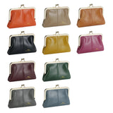 Royal Bagger Fashionable Genuine Leather RFID Blocking Women's Wallet with Kiss Lock, Card Slots and Zipper Coin Pocket 4120