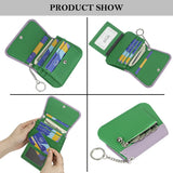 Royal Bagger Multi-card Slots Short Wallet, Genuine Leather Credit Card Holder, RFID Blocking Card Coin Purse with Keychain 1943