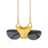 Royal Bagger Fashion Genuine Leather Eyeglass Neck Strap, Portable Sunglasses Holder, Anti-Loss Glasses Cord for Women 3130