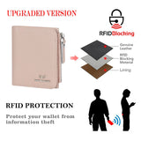 Royal Bagger RFID Blocking Genuine Leather Short Wallet for Women - Slim Bifold Coin Purse, Fashionable & Simple Design 3201