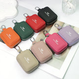 Royal Bagger Mini Earphone Bag Genuine Leather Zipper Key Wallet with Keychain, Portable Headphone Case for Men & Women 3901