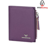 Royal Bagger RFID Blocking Genuine Leather Short Wallet for Women - Slim Bifold Coin Purse, Fashionable & Simple Design 3201