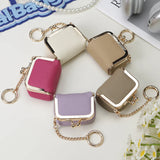 Royal Bagger Genuine Leather Mini Kiss Lock Coin & Jewelry Box, Removable Keychain, Storage for Rings, Earrings, Necklaces 2894