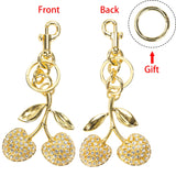 Royal Bagger Cute Cherry Keychain - Fashion Casual Metal Cherry Charm, Key Ring for Backpacks, Purses, and Gifts 001