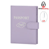 Royal Bagger RFID Genuine Leather Passport Wallet for Women, Casual Travel Wallets and Card Holder with SIM Card Pin Tool 3220