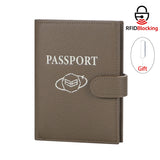 Royal Bagger RFID Genuine Leather Passport Wallet for Women, Casual Travel Wallets and Card Holder with SIM Card Pin Tool 3220