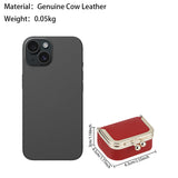 Royal Bagger Genuine Leather Mini Coin Purse, Solid Color Kiss Lock Change Pouch, Casual Style Small Storage Bag for Women 1894