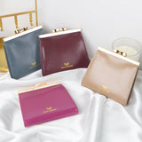 Royal Bagger Kiss Lock RFID Credit Card Holder for Women, Genuine Cow Leather Short Wallets, Fashion Vintage Coin Purse 3242