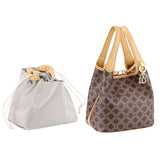 Royal Bagger Signature Coated Canvas & Vegetable-Tanned Cowhide Leather Bucket Bag, Casual Handbag for Women, Tote Bags 4260