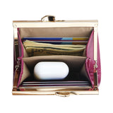 Royal Bagger Kiss Lock RFID Credit Card Holder for Women, Genuine Cow Leather Short Wallets, Fashion Vintage Coin Purse 3242