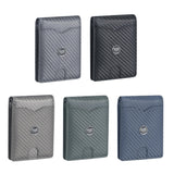 Royal Bagger Men's Genuine Leather Wallet RFID Card Holder Carbon Fiber Wallet Large Capacity Two Fold Wallet 3240