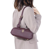 Royal Bagger Genuine Cow Leather Shoulder Handbag for Women, Cylinder Purse with Adjustable Strap, Fashion Women's Bag 3249