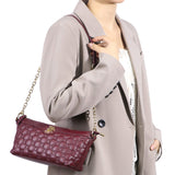 Royal Bagger Classic Quilted Chain Shoulder Bag for Women, Genuine Soft Cow Leather Underarm Purse, Fashion Handbag 3263