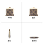 Royal Bagger Mini Ultra-Thin Jewelry Box & Kiss Lock Purse – Signature Coated Canvas, Women's Essential 8120