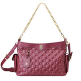 Royal Bagger Genuine Cow Leather Quilted Crossbody Bag, Large Capacity Tote Handbag, Chain Shoulder Purse for Women 3270