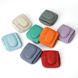 Royal Bagger Mini Lychee Pattern Coin Purse, Solid Color Buckle Key Earphone Storage Bag, Casual Change Pouch for Daily Use 1603