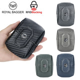 Royal Bagger Carbon Fiber Coin Purses for Men, RFID Slim Minimalist Wallet, Lightweight Large-Capacity Card & Cash Holder 4603