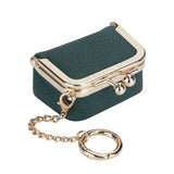 Royal Bagger Genuine Leather Mini Kiss Lock Coin & Jewelry Box, Removable Keychain, Storage for Rings, Earrings, Necklaces 2894