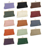 Royal Bagger RFID Kiss Lock Wallet, Genuine Leather Clutch Purse for Women with Solid Color Lining & Multi-Card Slots 3468