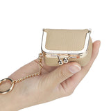 Royal Bagger Genuine Leather Mini Kiss Lock Coin & Jewelry Box, Removable Keychain, Storage for Rings, Earrings, Necklaces 2894