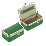 Royal Bagger Genuine Leather Jewelry Box, Mini Case for Rings, Necklaces & Earrings, Kiss Lock Coin Purse for Women 3203