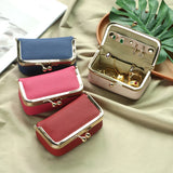 Royal Bagger Genuine Leather Jewelry Box, Mini Case for Rings, Necklaces & Earrings, Kiss Lock Coin Purse for Women 3203