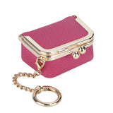 Royal Bagger Genuine Leather Mini Kiss Lock Coin & Jewelry Box, Removable Keychain, Storage for Rings, Earrings, Necklaces 2894