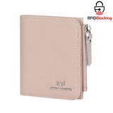 Royal Bagger RFID Blocking Genuine Leather Short Wallet for Women - Slim Bifold Coin Purse, Fashionable & Simple Design 3201