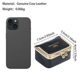 Big Size, Royal Bagger Genuine Leather Mini Jewelry Box, Ring & Necklace Storage, Retro Coin Purse with Kiss Lock for Women 4894