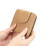 Royal Bagger Short Wallets for Women Genuine Cow Leather Coin Purse Card Holder European American Fashion Zipper Wallet 1560