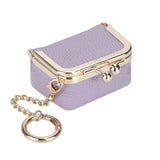 Royal Bagger Genuine Leather Mini Kiss Lock Coin & Jewelry Box, Removable Keychain, Storage for Rings, Earrings, Necklaces 2894