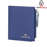 Royal Bagger RFID Blocking Genuine Leather Short Wallet for Women - Slim Bifold Coin Purse, Fashionable & Simple Design 3201