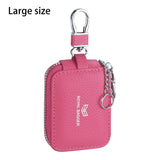 Royal Bagger Mini Earphone Bag Genuine Leather Zipper Key Wallet with Keychain, Portable Headphone Case for Men & Women 3901