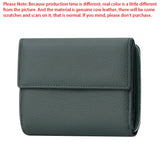 Royal Bagger Portable Trifold Short Wallets, Genuine Leather Coin Purse, Fashion Multiple Slot Card Holder 1869