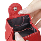 Royal Bagger Mini Lychee Pattern Coin Purse, Solid Color Buckle Key Earphone Storage Bag, Casual Change Pouch for Daily Use 1603